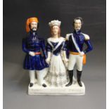 A well coloured Staffordshire Figure Abd-ul-Medjid, Queen Victoria & Napoleon Bonaparte III