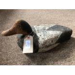 Folk Art, a late 19th/early 20th Century painted treen decoy duck, width 36cm