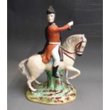 A Staffordshire William Kent figure of Wellington riding Copenhagen ‘up guards and at them’,  circa
