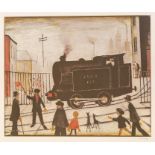 Laurence Stephen Lowry R.B.A. R.A. (British, 1887-1976), Level Crossing, signed l.r., colour