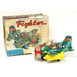 Fighter: A boxed, battery operated, tinplate, Fighter, Made by KO, Japan, complete within original