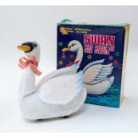 Swan The Queen on The Water: A boxed, battery operated, tinplate and plush, Swan The Queen on The