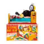 Sleeping Baby Bear: A boxed, battery operated, tin and plush, Sleeping Baby Bear, Made by