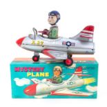 Mystery Plane: A boxed, battery operated, tinplate, Mystery Plane, Made by Nomura, Japan, complete