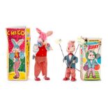 Chico the Maracas Bunny: A boxed, tin and fabric, Mechanical Chico the Maracas Bunny, An Amico