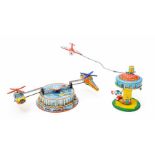 Airport: An unboxed, clockwork, tinplate, Airport, Made in Western Germany, width approx. 28cm;