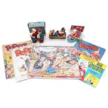 Popeye: A collection of assorted Popeye items to comprise: a Popeye and Wimpy Walk-a-Way, Made by