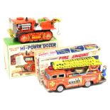 Hi-Power 'Dozer': A boxed, battery operated, tinplate, Hi-Power 'Dozer' with Authentic Exhaust