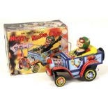 Nutty Mads Car: A boxed, battery operated, tinplate, Nutty Mads Car, Made by Marx, Japan, complete