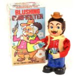 Blushing Gunfighter: A boxed, battery operated, tin and plastic, Blushing Gunfighter, Made by
