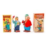 Hunting Grandpa: A boxed, wind-up, tinplate, Hunting Grandpa, Made by Nomura (T.N), Japan,