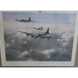 WWII/RAF Interest; After Robert Taylor, a collection of military aviation prints signed by air crew;