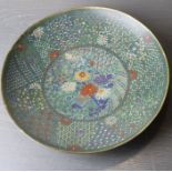 A Taisho period Japanese cloisonne Charger