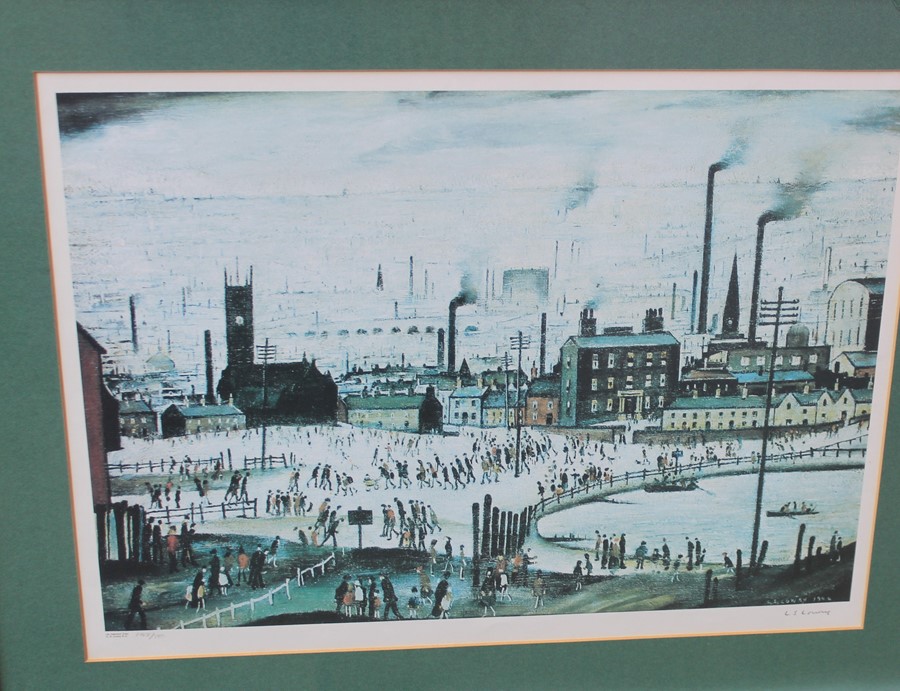 After Laurence Stephen Lowry R.A (1887-1976), "An Industrial Town", a limited edition print, 148/