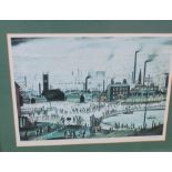 After Laurence Stephen Lowry R.A (1887-1976), "An Industrial Town", a limited edition print, 148/