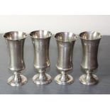 Two pairs of similar silver cordials. assayed Birmingham 1970 and London 1971 respectively, of