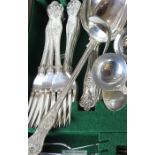 An Asprey & Co "Bright Vine Pattern" silver flatware set for twelve place settings, stamped Asprey &