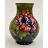 A Moorcroft vase, circa 1975 in the Hibiscus design