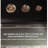 D-Day 75th Anniversary 22ct Gold Sovereign Prestige Set, In Original Case with Certificate.