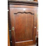 A George III hanging corner cupboard, a Victorian dressing mirror