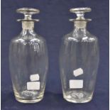 A pair of 18th Century George III decanters, both complete