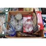**AWAY** Collection of glass wares, boxed and unboxed, bowls, vases etc (Q)
