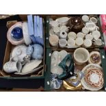A collection of bone china, earthenwares including Royal memorabilia part teasets, part Denby dinner