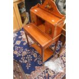 Edwardian small decorative ladies writing desk with velvet writing top