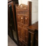 Four fold mahogany Malaysian style blind/Roman screen