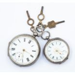 Two silver pocket watches (2)