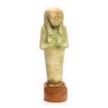 An Egyptian Faience Shabti An ancient Egyptian faience shabti figure from the Third Intermediate