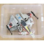 Star Wars Kenner X Wing with Light and Sound, diecast Star Destroyer, X Wing, Slave 1, Y Wing with