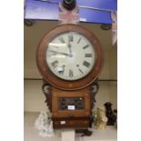 Late 19th Century mahogany wall clock