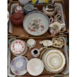 A collection of 19th Century ceramics including plates, cups, saucers, bowls along side 19th Century