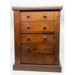 A set of bellows, a vintage mirror and a small tabletop chest of drawers