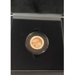 2017 Gold Sovereign Piedfort Striking, in Original Case with Certificate.  (15.97g)