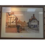 John Yardley, street scene, 1933, watercolour, 33 x 51 cms approx, signed lower left, together