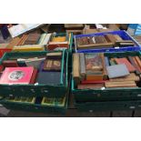 Eight boxes of miscellaneous books including two 1795 Bibles, kids book, Beano 1970's, Victorian and