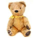 **REOFFER IN A&C NOV £30-£40** Early 20th Century musical teddy bear, wind up mechanism in working