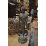 ** COLLECTED 25/10/19 BJ  ** A standing Buddhist figure, approx 63 cms in height