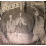 Police 7" single So Lonely, signed by all of the band