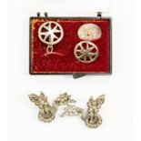 **AWAY** A pair of Ciro of Bond Street, vintage diamante clip on earrings, in case, and a pair of