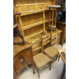 **AWAY** Two bedroom chairs, a children's chair, towel rail, pine stand and carved chair