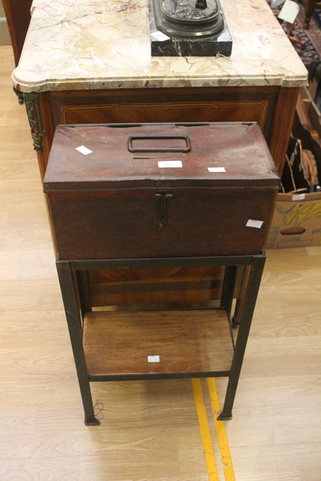 **REOFFER IN A&C NOV £30-£40** 1950's garage tool box, on stand, metal