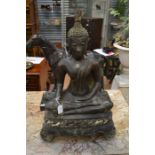 ** COLLECTED 25/10/19 BJ  ** A seated Buddhist figure, 53 cms in height