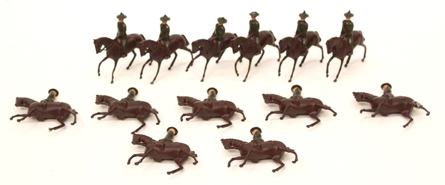 Britains WWI Mounted Cavalry 1940/50 x 13 ex shop stock, unused