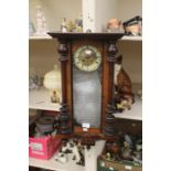 Late Victorian Germany mahogany wall clock