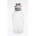 An Aspey & Co London cut glass cocktail shaker A/F