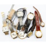 A collection of various watches to include gents vintage versions such as a gilt Services Court