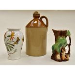 **AWAY** A Tamworth stoneware cider flagon and stopper, a Portmeirion vase and a Hornsea vase